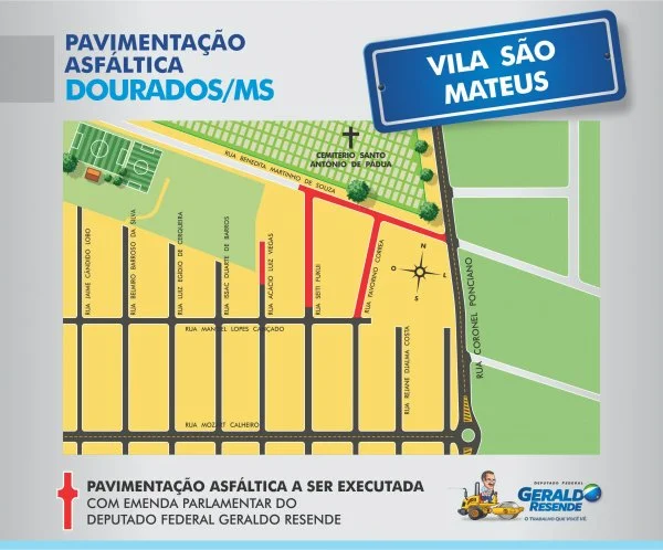 Frente de asfalto que vai beneficiar a Vila São Mateus