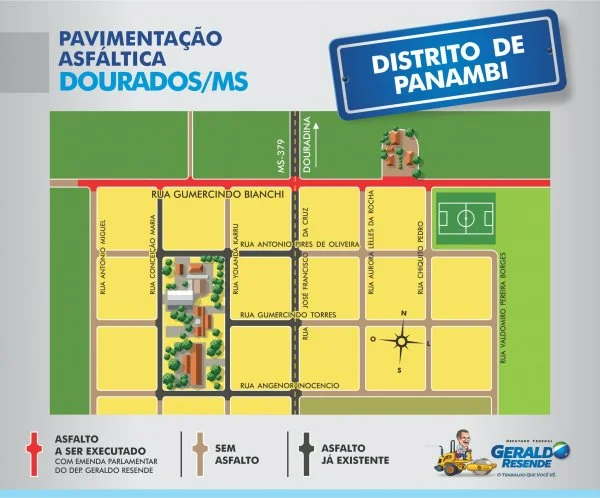 No Distrito do Panambi, será pavimentada a Rua Gumercindo Bianchi