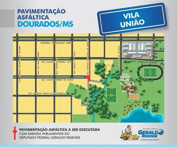 Na Vila União, será pavimentado trecho da Rua Ignácia Genoveva de Matos.