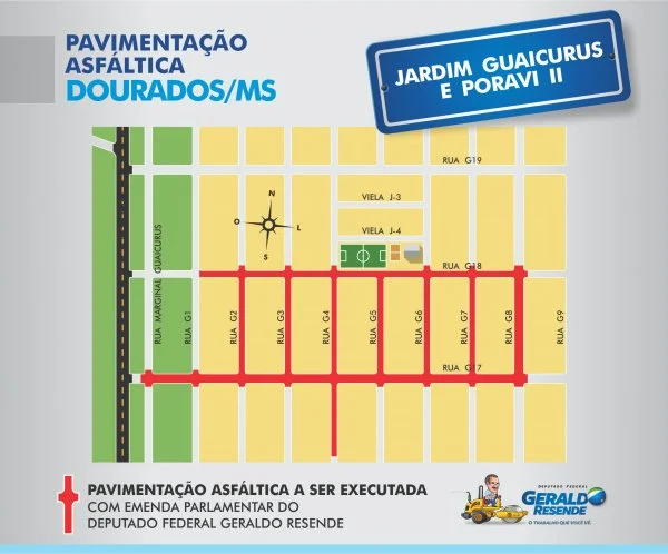 Outra região do Jardim Guaicurus e o Bairro Poravy II também serão beneficiados