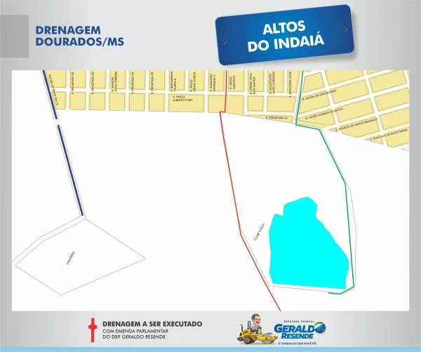 Drenagem atingirá Rua Eikishi Sakaguti, que fica atrás do Clube Indaiá