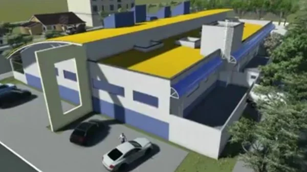 Maquete ilustrativa da obra do CER que será construído no Bairro Terra Roxa, em Dourados