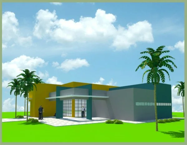 Maquete ilustrativa do futuro Centro de Convivência dos Idosos de Nova Alvorada do Sul