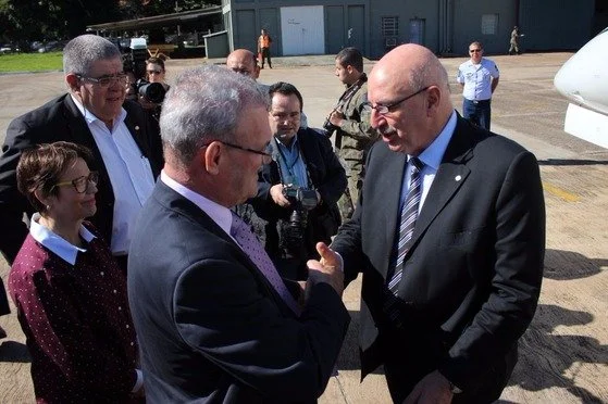 Geraldo Resende recepciona ministro Osmar Terra, em Campo Grande para lançamento do Programa Criança Feliz.